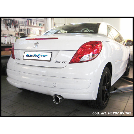 Posteriore con uscita singola diam. 102 PEUGEOT 207 CC 1.6 16V - 2007 120CV (Cod. I-PE207.05.102 )