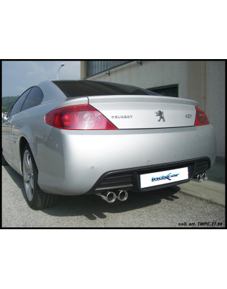Posteriore con uscita 2 x diam. 80 RACING PEUGEOT 407 2.7 24V HDI - 2006 204CV (Cod. I-PE407.01.RA)