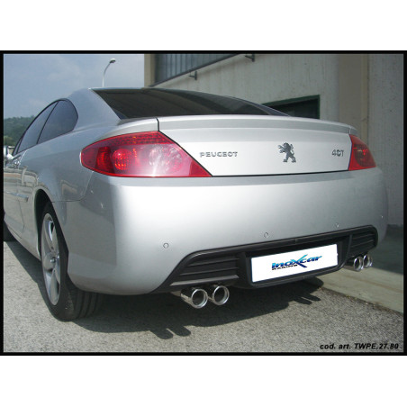 Posteriore con uscita 2 x diam. 80 RACING PEUGEOT 407 2.7 24V HDI - 2006 204CV (Cod. I-PE407.01.RA)
