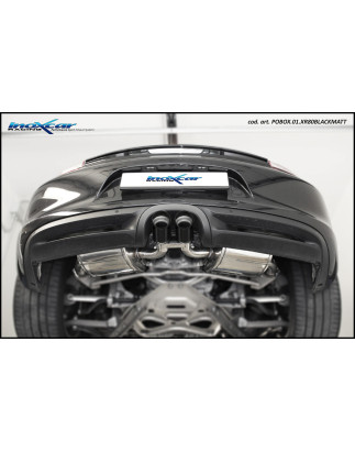 Posteriore con uscita centrale 2 x diam. 90 X-RACE BLACK MATT PORSCHE BOXSTER 981 2.7 - 2014 265CV (