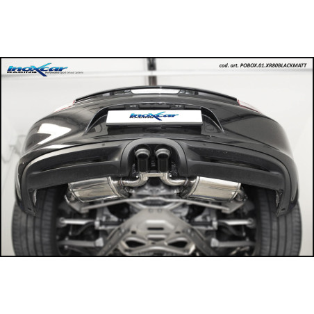 Posteriore con uscita centrale 2 x diam. 90 X-RACE BLACK MATT PORSCHE BOXSTER 981 2.7 - 2014 265CV (