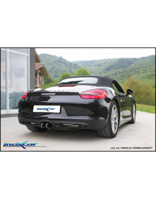 Posteriore con uscita centrale 2 x diam. 90 X-RACE BLACK MATT PORSCHE BOXSTER 981 2.7 - 2014 265CV (