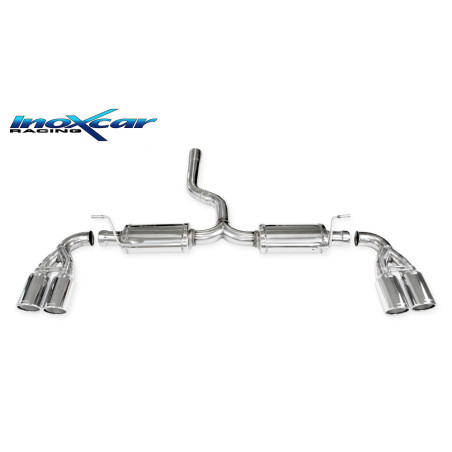 Posteriore con uscita 2 x diam. 90 X-RACE DX+SX - 2010 245CV Porsche CAYENNE (Cod. I-POCAY.03.XR90)