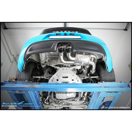 Posteriore con uscita centrale 2 x diam. 90 X-RACE PORSCHE CAYMAN - 2016 350CV (Cod. I-POCAY.05.XR90
