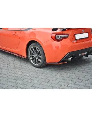 Splitters posteriori laterali V.2 Toyota GT86 Facelift  (Cod. M-TO-GT86-1F-RSD1RRED+RSD1G)