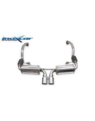 Catalizzatori sportivi 200 CPSI dx+sx + Posteriore silenziato con uscita centrale 2 x diam. 90 RACIN