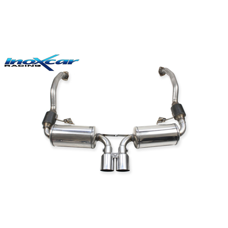 Catalizzatori sportivi 200 CPSI dx+sx + Posteriore silenziato con uscita centrale 2 x diam. 90 RACIN