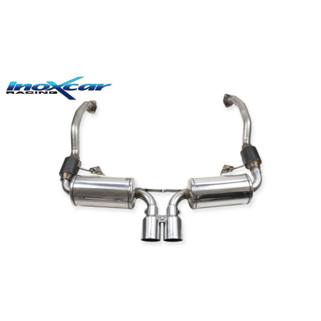 Catalizzatori sportivi 200 CPSI dx+sx + Posteriore silenziato con uscita centrale 2 x diam. 90 RACIN