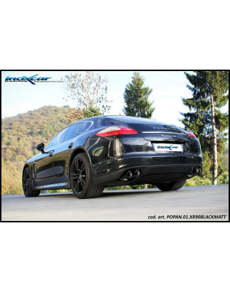 Posteriore con uscita 2 x diam. 90 X-RACE BLACK MATT DX+SX PORSCHE PANAMERA 4S 4.8 8V - 2009 400CV (