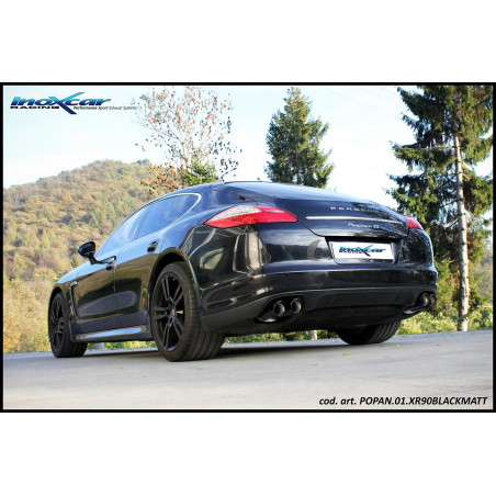 Posteriore con uscita 2 x diam. 90 X-RACE BLACK MATT DX+SX PORSCHE PANAMERA 4S 4.8 8V - 2009 400CV (