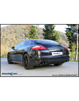 Posteriore con uscita 2 x diam. 90 X-RACE BLACK MATT DX+SX PORSCHE PANAMERA 4S 4.8 8V - 2009 400CV (