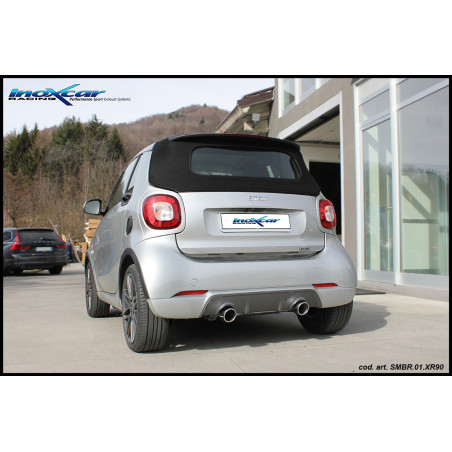 Posteriore con uscita diam. 90 X-RACE DX+SX SMART FORTWO BRABUS 900 - 2015 109CV (Cod. I-SMBR.01.XR9