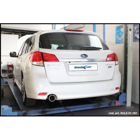 Posteriore con uscita singola diam.102 RACING SUBARU LEGACY SW 2.0D - 2009 150CV (Cod. I-SULE.01.102