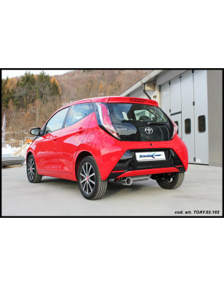 Posteriore con uscita diam. 102 TOYOTA AYGO 1.0 - 2014 69CV (Cod. I-TOAY.02.102)