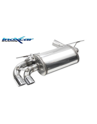 Terminale con uscita 2x diam. 70 X-RACE + Valvola motorino oem BMW F20 1 - 2016 (Cod. I-VALV.BMF20.X
