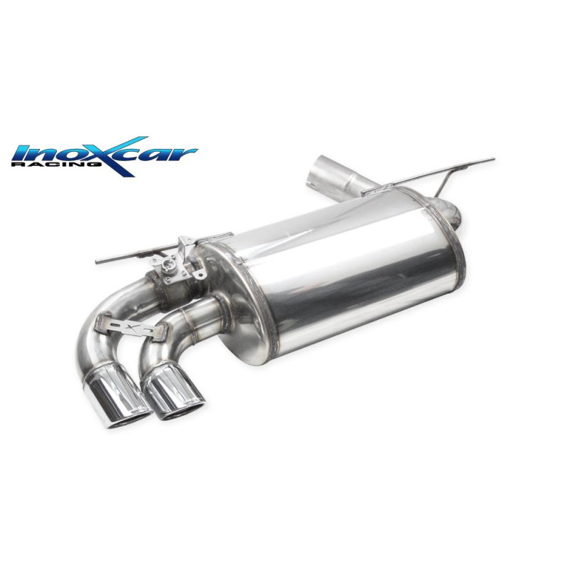 Terminale con uscita 2x diam. 70 X-RACE + Valvola motorino oem BMW F20 1 - 2016 (Cod. I-VALV.BMF20.X