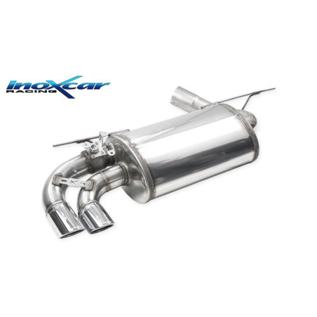 Terminale con uscita 2x diam. 70 X-RACE + Valvola motorino oem BMW F20 1 - 2016 (Cod. I-VALV.BMF20.X