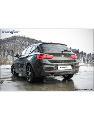 Terminale con uscita 2x diam. 70 X-RACE + Valvola motorino oem BMW F20 1 - 2016 (Cod. I-VALV.BMF20.X