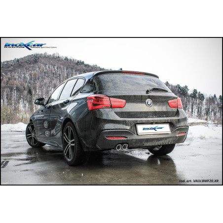 Terminale con uscita 2x diam. 70 X-RACE + Valvola motorino oem BMW F20 1 - 2016 (Cod. I-VALV.BMF20.X