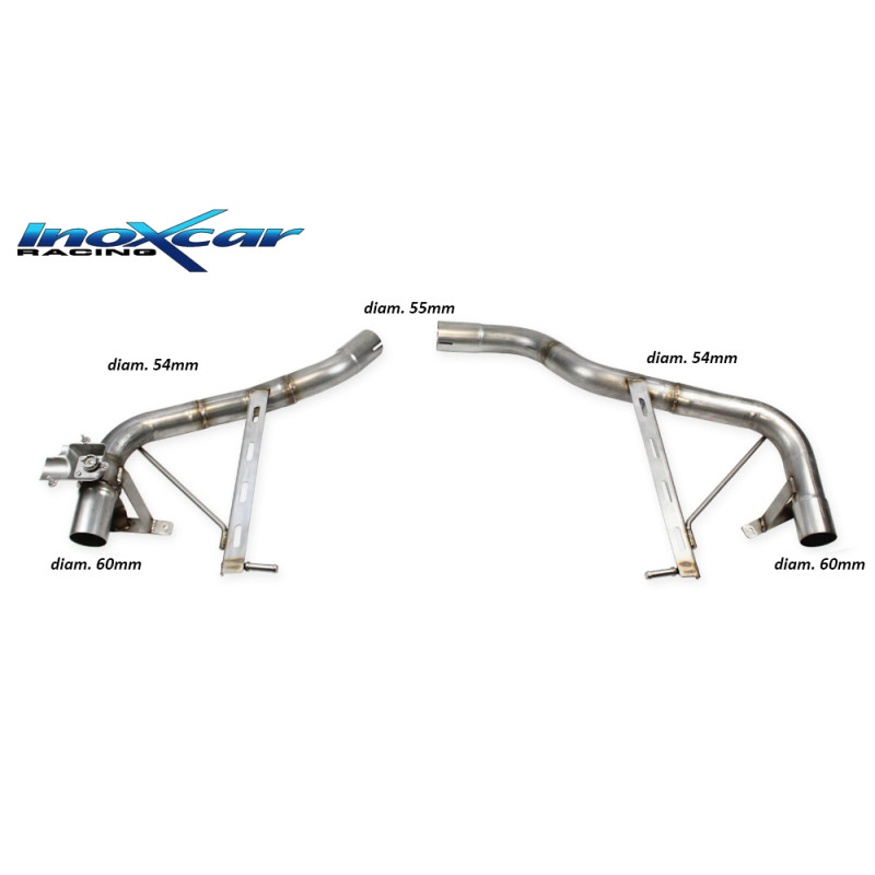 Posteriore senza silenziatore DX+SX + Valvola con montaggio motorino elettrico di serie - 2019-2020 
