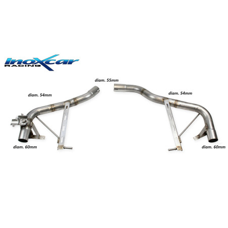Posteriore senza silenziatore DX+SX + Valvola con montaggio motorino elettrico di serie - 2022 265CV