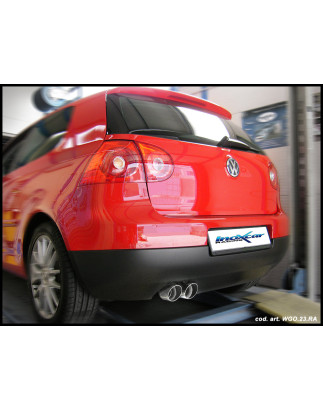 Posteriore con uscita 2 x diam. 80 RACING VOLKSWAGEN GOLF 5 1.4 TSI GT - 2006 170CV (Cod. I-WGO.23.R
