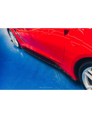 Diffusori minigonne V.1 Chevrolet Corvette Stingray C7 (Cod. M-CH-CO-C7-SD1+SD1RG)