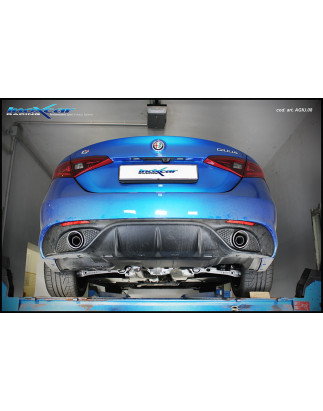 Posteriore con silenziatore uscita 2 x diam. 80 RACING DX+SX - 2018 210CV Alfa Romeo GIULIA (Cod. I-