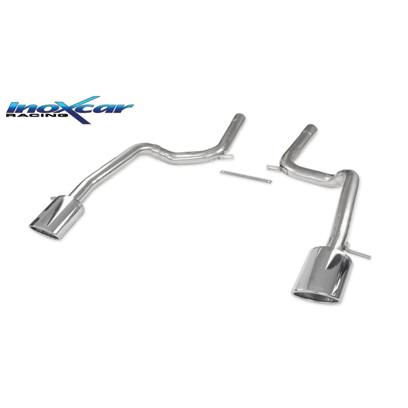 Posteriore senza silenziatore con uscita singola ovale 150x105 OBLIQUO DX+SX AUDI A6 - 2008-2010 580
