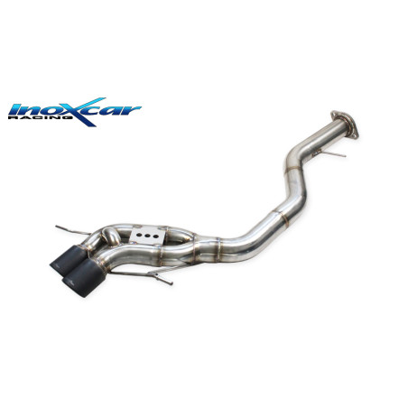 Posteriore senza silenziatore con uscita 2 x diam. 80 X-RACE BLACK MATTCon l'installazione si elimin
