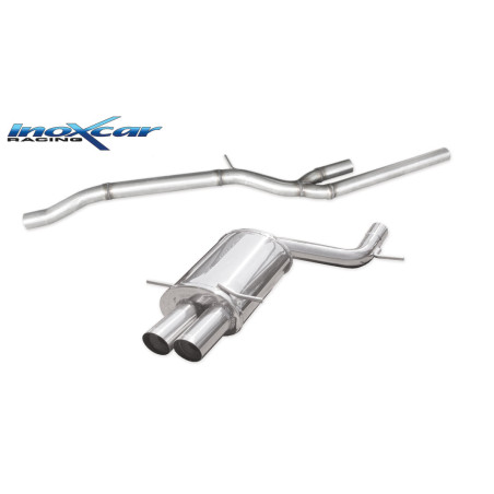 Tubo centrale diretto + Terminale con uscita 2 x diam. 76 RACING - 60 AUDI A4 1998-2001 265CV (type 