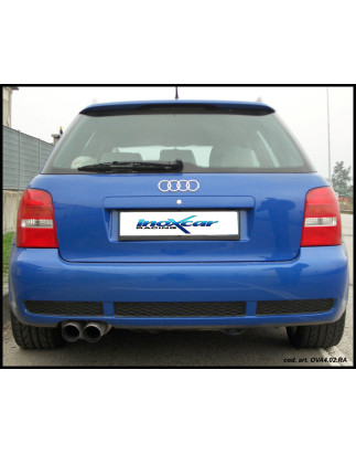 Tubo centrale diretto + Terminale con uscita 2 x diam. 76 RACING - 60 AUDI A4 1998-2001 265CV (type 