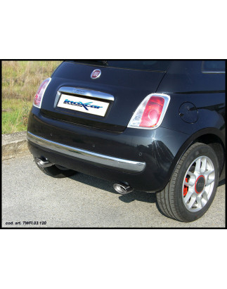 Posteriore con uscita singola diam. 90 X-RACE FIAT 500 1.4 16V - 2007 100CV (Cod. I-FICQ.02.XR90 )
