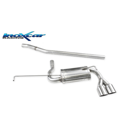 Posteriore con uscita 2 x diam. 80 RACING FIAT 500X 1.0 - 2019 120CV (Cod. I-FICQ.20.RA)