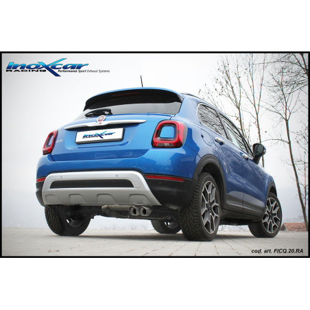 Posteriore con uscita 2 x diam. 80 RACING FIAT 500X 1.0 - 2019 120CV (Cod. I-FICQ.20.RA)