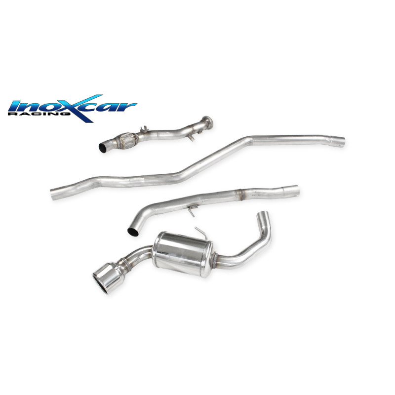 Tubo centrale con silenziatore + Posteriore uscita singola diam.102 BMW E87 SERIE 1 120D - 2004 163C