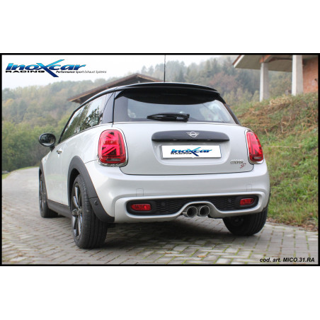 Posteriore senza silenziatore con uscita centrale 2 x diam. 90 RACING - 2014 170CV Mini COOPER (F56)