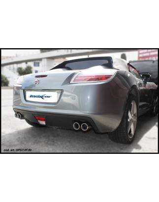 Posteriore con uscita 2 x diam. 80 X-RACE DX+SX OPEL GT 2.0 16V TURBO - 2007 264CV (Cod. I-OPGT.01.X