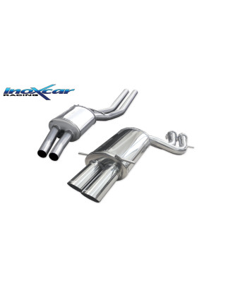 Tubo centrale con silenziatore + Posteriore uscita 2 x diam. 80 RACING AUDI A4 - 1998-2001 380CV (ty