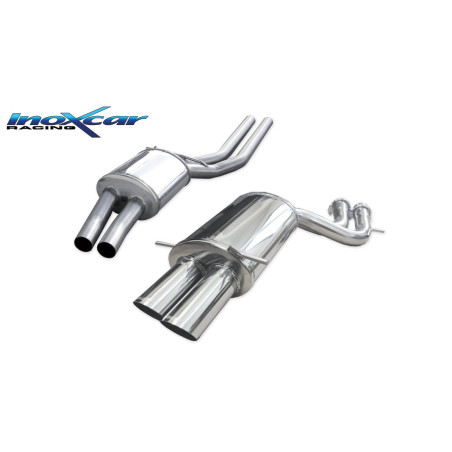 Tubo centrale con silenziatore + Posteriore uscita 2 x diam. 80 RACING AUDI A4 - 1998-2001 380CV (ty