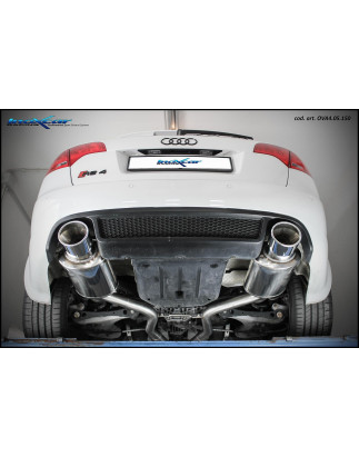 Posteriore con uscita DX+SX ovale 150x105 OBLIQUO AUDI A4 - 2006 420CV (type 8E) (Cod. I-OVA4.05.150
