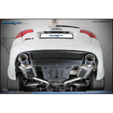 Posteriore con uscita DX+SX ovale 150x105 OBLIQUO AUDI A4 - 2006 420CV (type 8E) (Cod. I-OVA4.05.150
