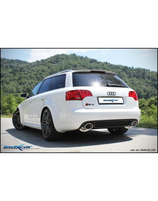 Posteriore con uscita DX+SX ovale 150x105 OBLIQUO AUDI A4 - 2006 420CV (type 8E) (Cod. I-OVA4.05.150
