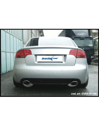 Posteriore con uscita DX+SX ovale 150x105 OBLIQUO AUDI A4 - 2006 420CV (type 8E) (Cod. I-OVA4.05.150