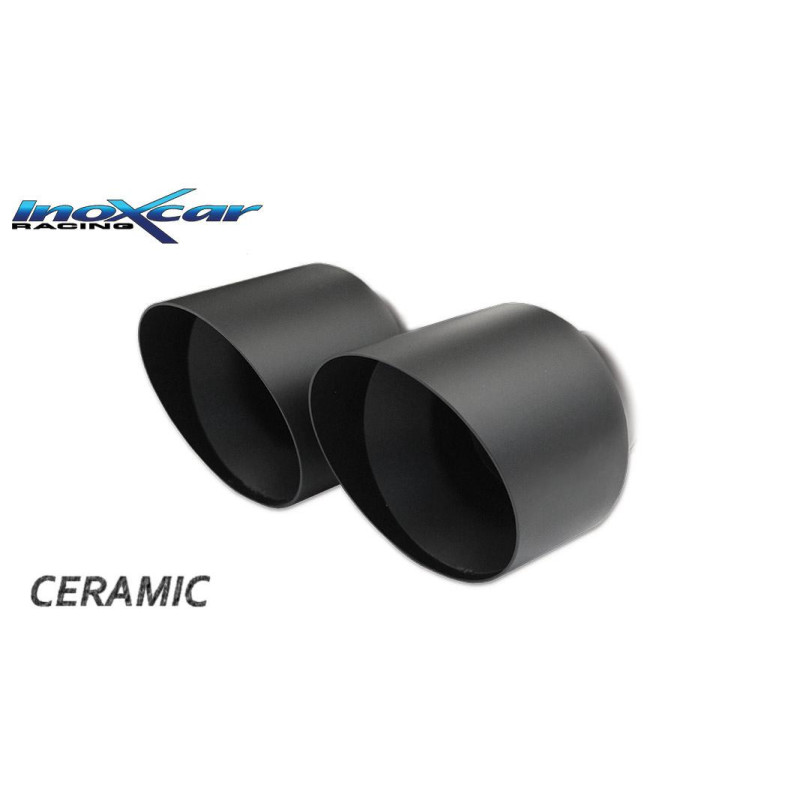 Posteriore con uscita 2 x diam. 80 RACING BLACK CERAMIC AUDI - 2003 105CV A3 S3 RS3 (type 8P) (Cod. 