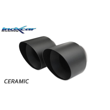 Posteriore con uscita 2 x diam. 80 RACING BLACK CERAMIC AUDI - 2003 105CV A3 S3 RS3 (type 8P) (Cod. 