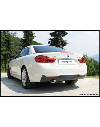 Posteriore con uscita ovale 120x80 mm OBLIQUO BMW F33 SERIE 4 428I X-DRIVE CABRIO 2.0 - 2015 245CV (