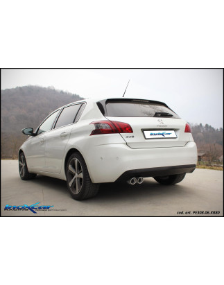 Posteriore con uscita 2 x diam. 80 X-RACE PEUGEOT 308 – 2018 (Cod. I-PE308.06.XR80)