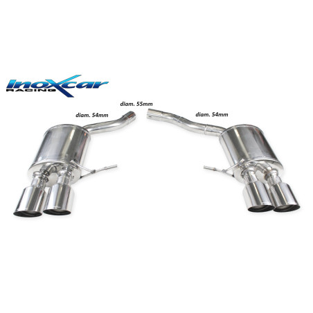 Posteriore silenziato con uscita 2 x diam. 100 RACING DX+SX PORSCHE MACAN 2.0 TFSI – 2019-2020 245