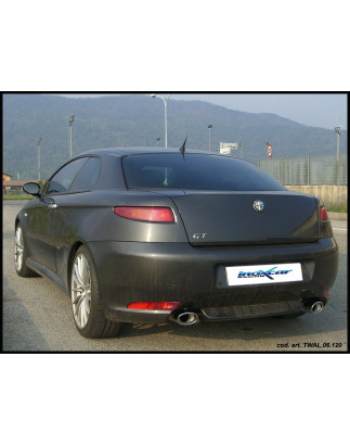 Posteriore DUPLEX con uscita ovale 120x80 mm ALFA ROMEO GT 2.0 JTS – 2004 165CV (Cod. I-TWAL.06.12